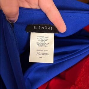 Royal blue knee length dress size 15